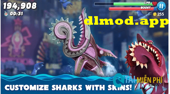 Giới thiệu về game hungry shark world mod